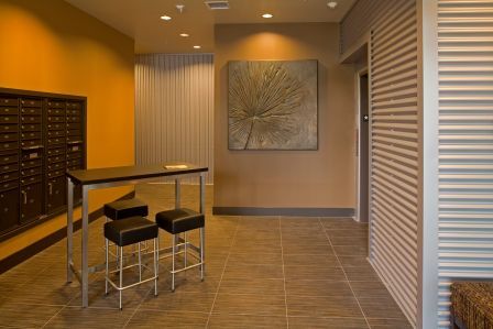 Building entry at Tempo Apartments