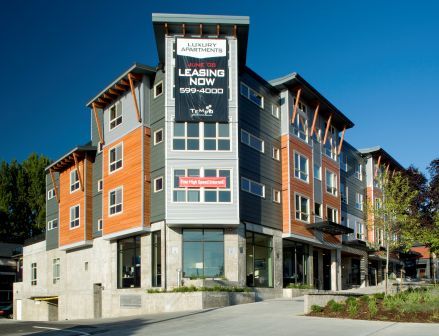Tempo Apartments architectural detail with mixed cladding
